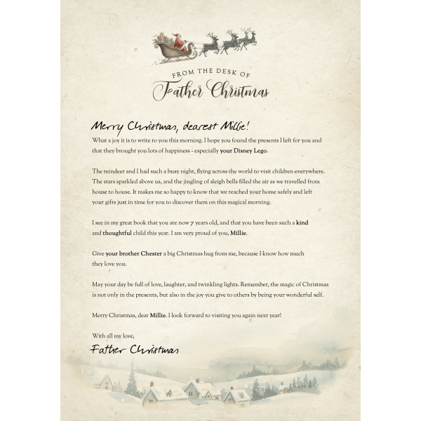 Christmas Morning Letter from Father Christmas